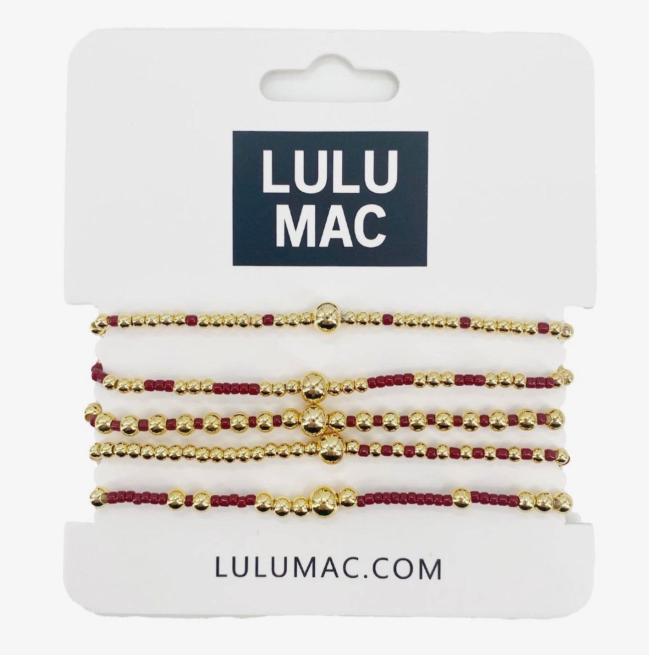 Cardinal & Gold Lulu Mac Bracelet Set
