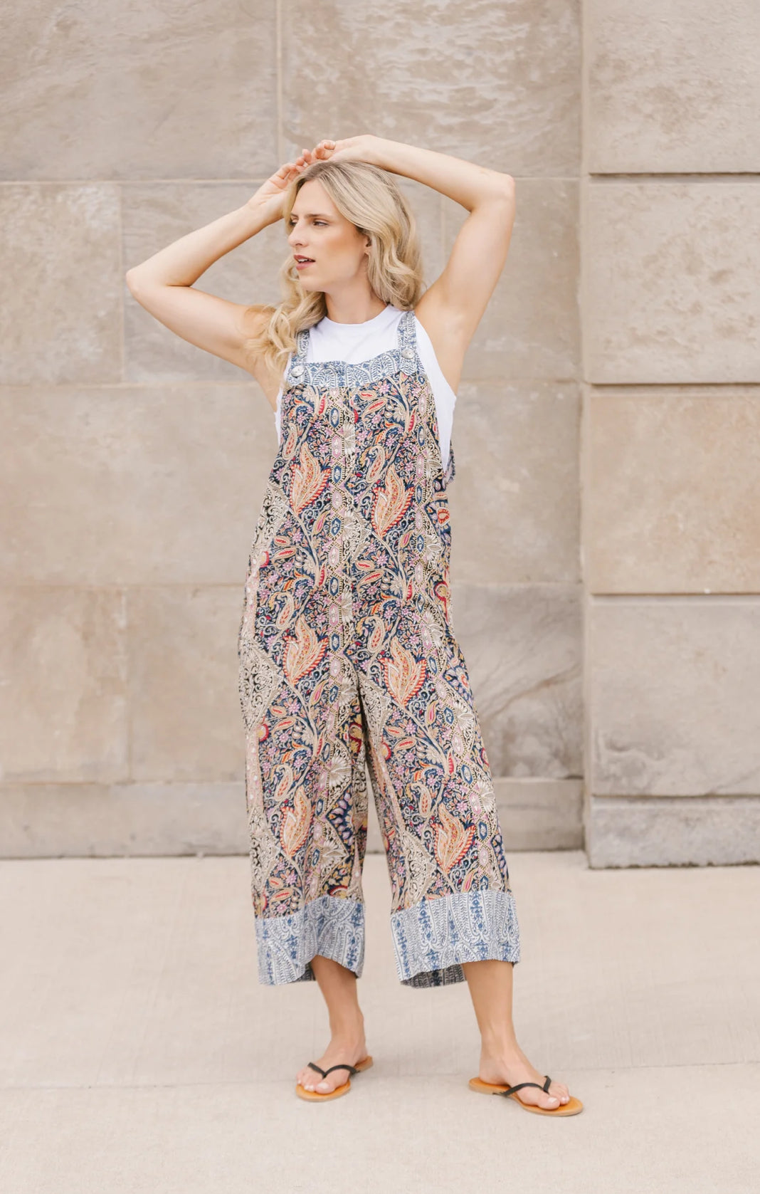 Elora Overall Vintage Up Cycled Cropped Overalls