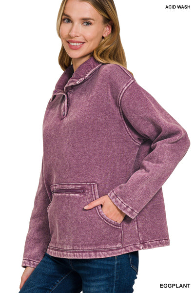 Eggplant | Kangaroo Pocket Pullover
