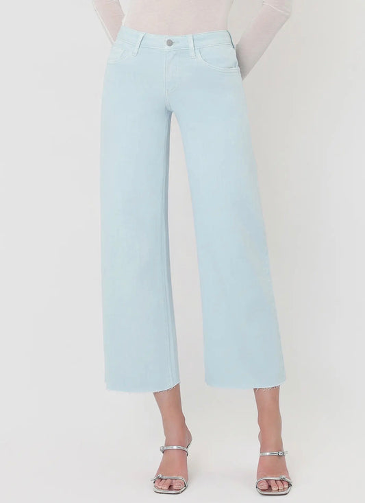 High Rise Crop Wide Leg Jeans