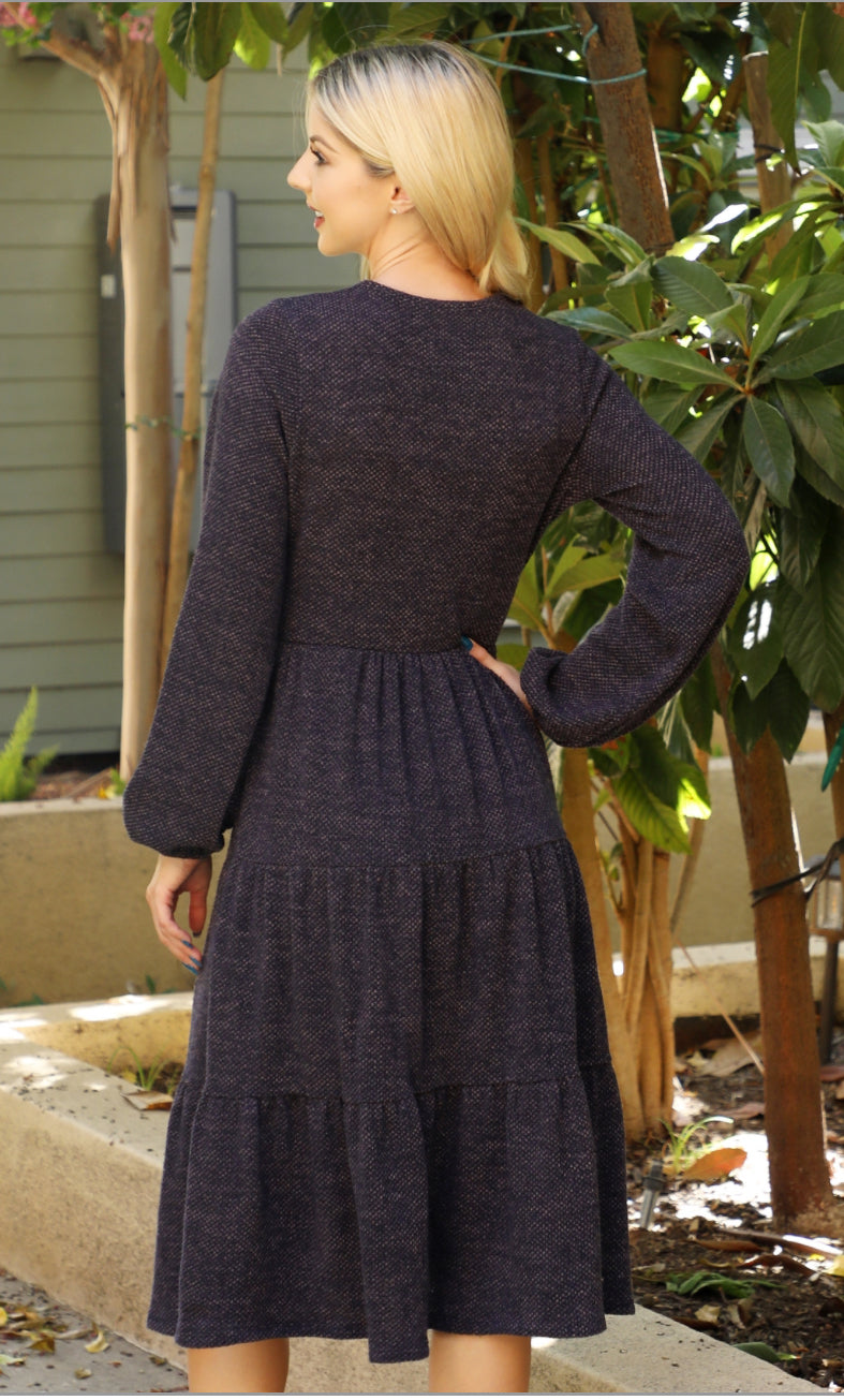 BB-Knit Tiered Dress