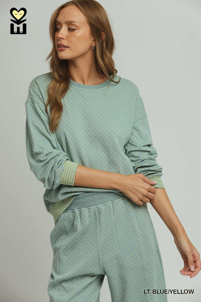 Umgee-2 piece set polka dots & stripes
