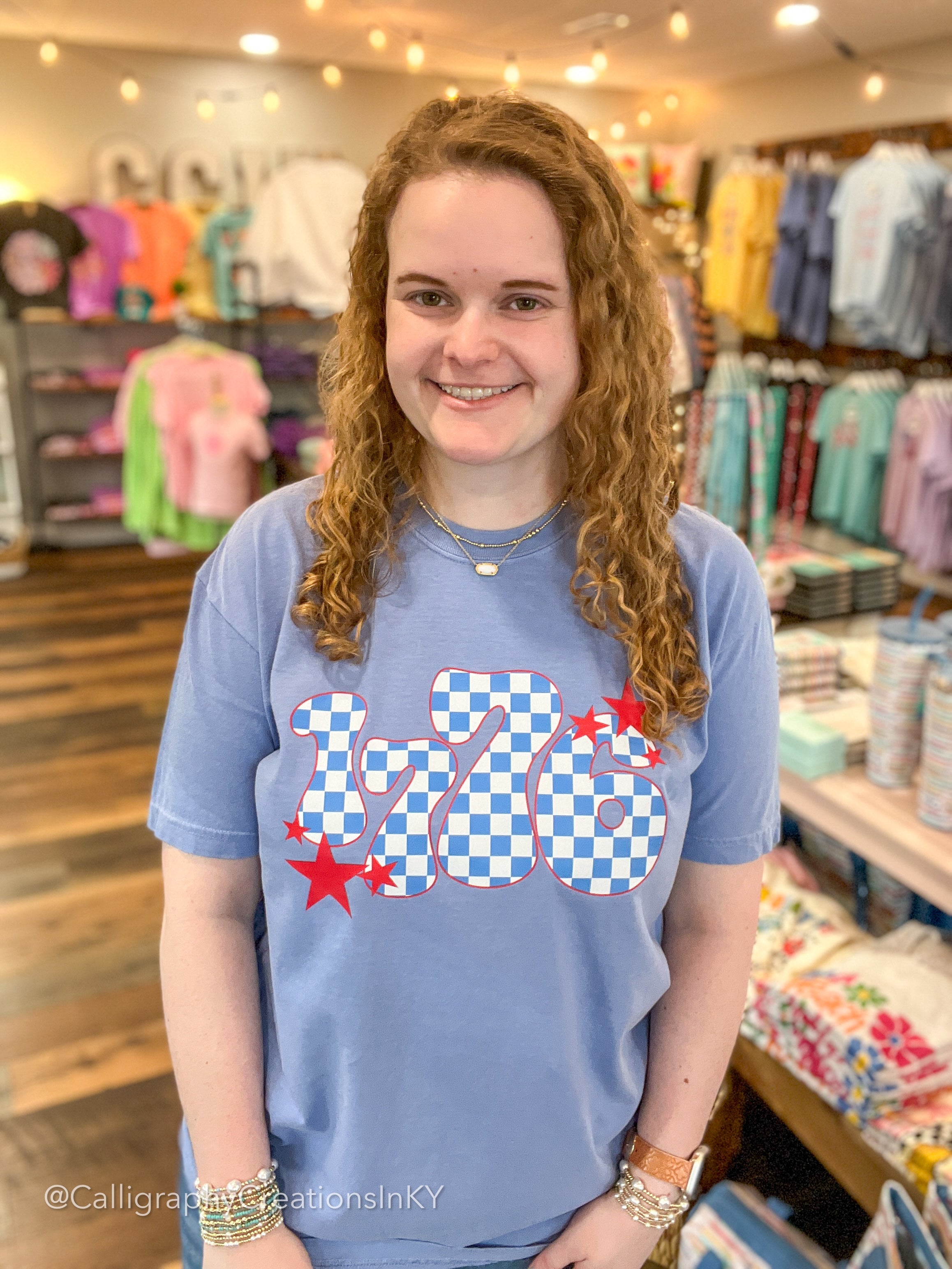Retro Checkered 1776 CC Tee