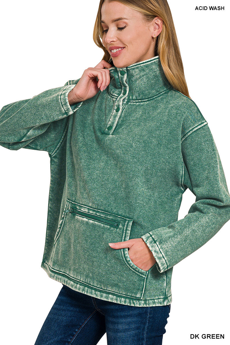 Dark Green | Kangaroo Pocket Pullover