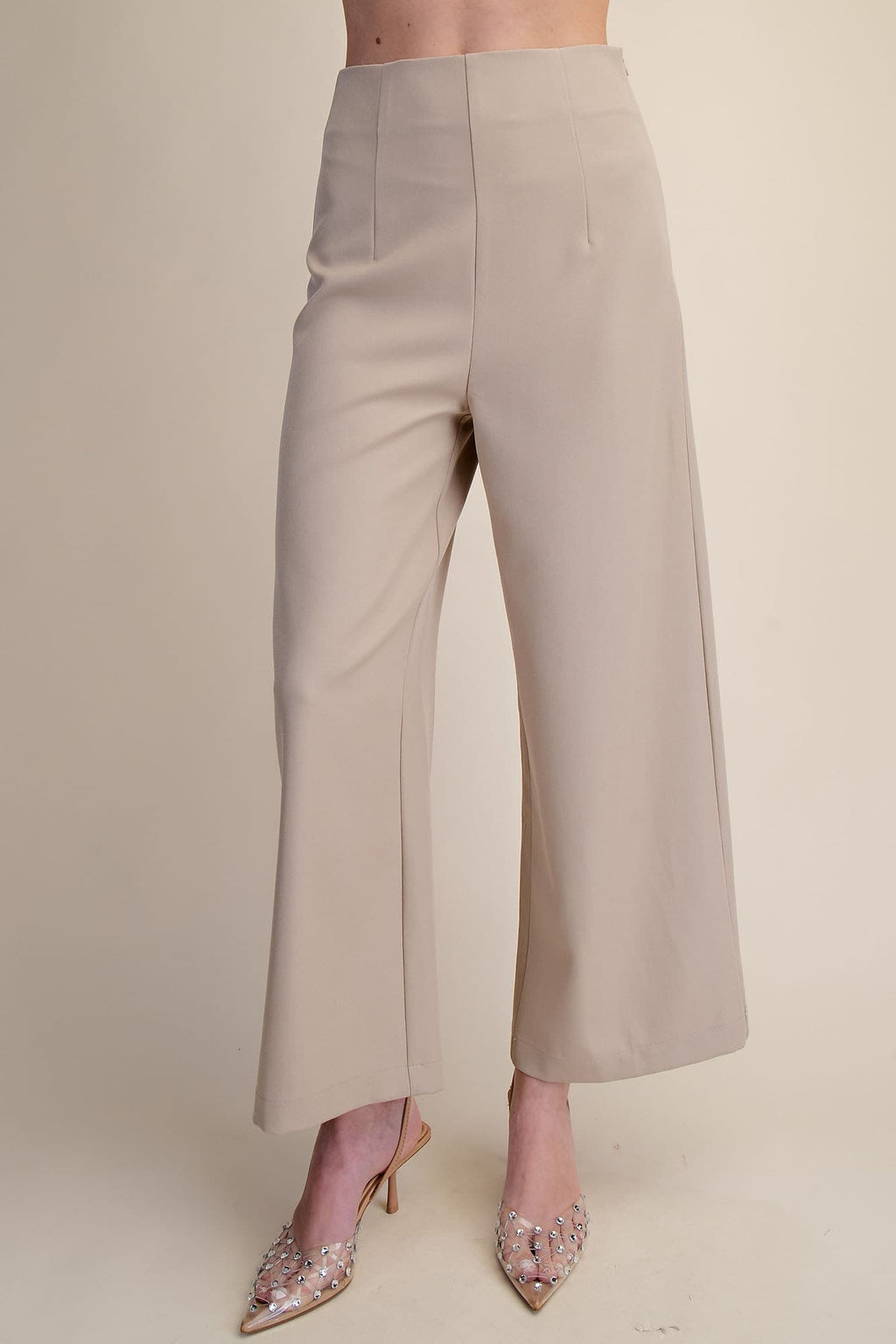 Glam-High-Waisted Wide Leg Pants