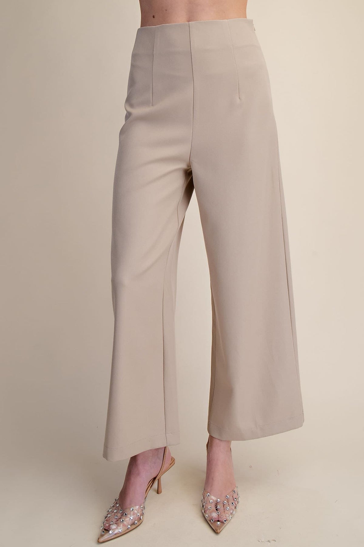 Glam-High-Waisted Wide Leg Pants