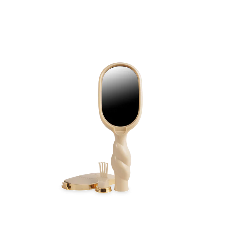 Teleties Mini Boar Bristle Hair Brush - Tan
