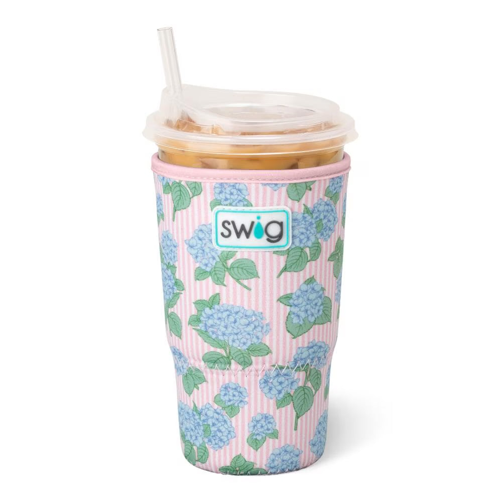 Hydrangeas Large Swig Iced Cup Coolie