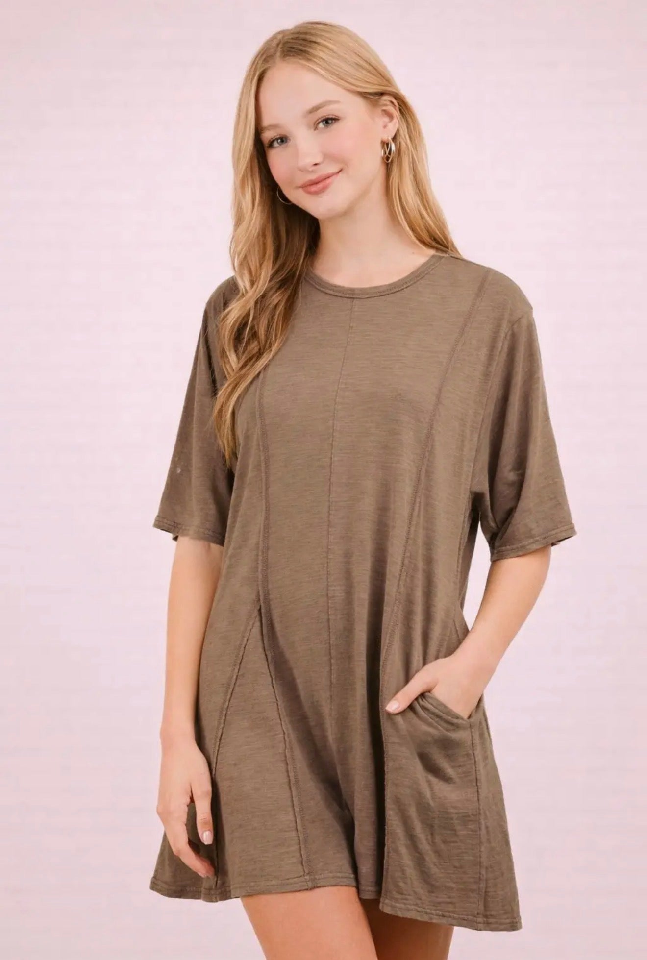 Mineral Washed Oversized Knit Comfy Romper