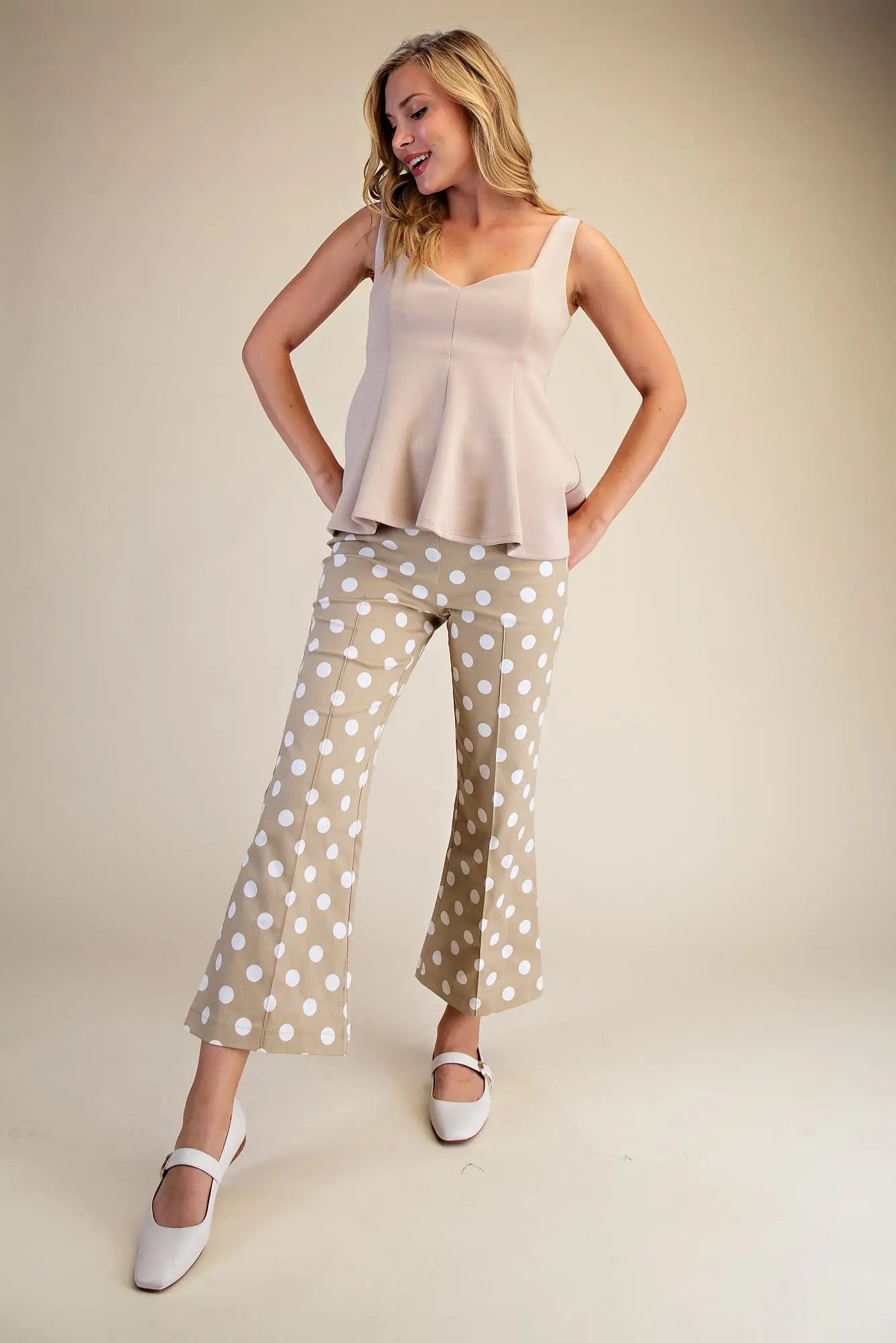 Flare Crop Dot Pants