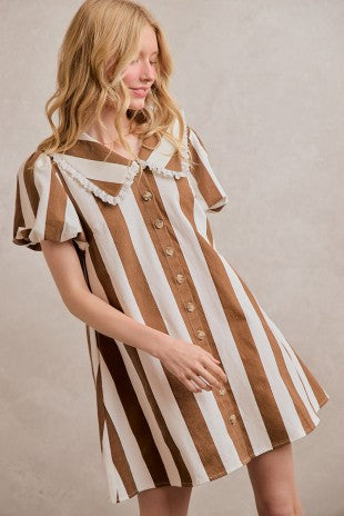 Brown Sugar Striped Dress