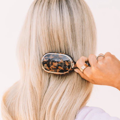 Teleties Mini Detangler Hair Brush for Medium Hair - Tortoise