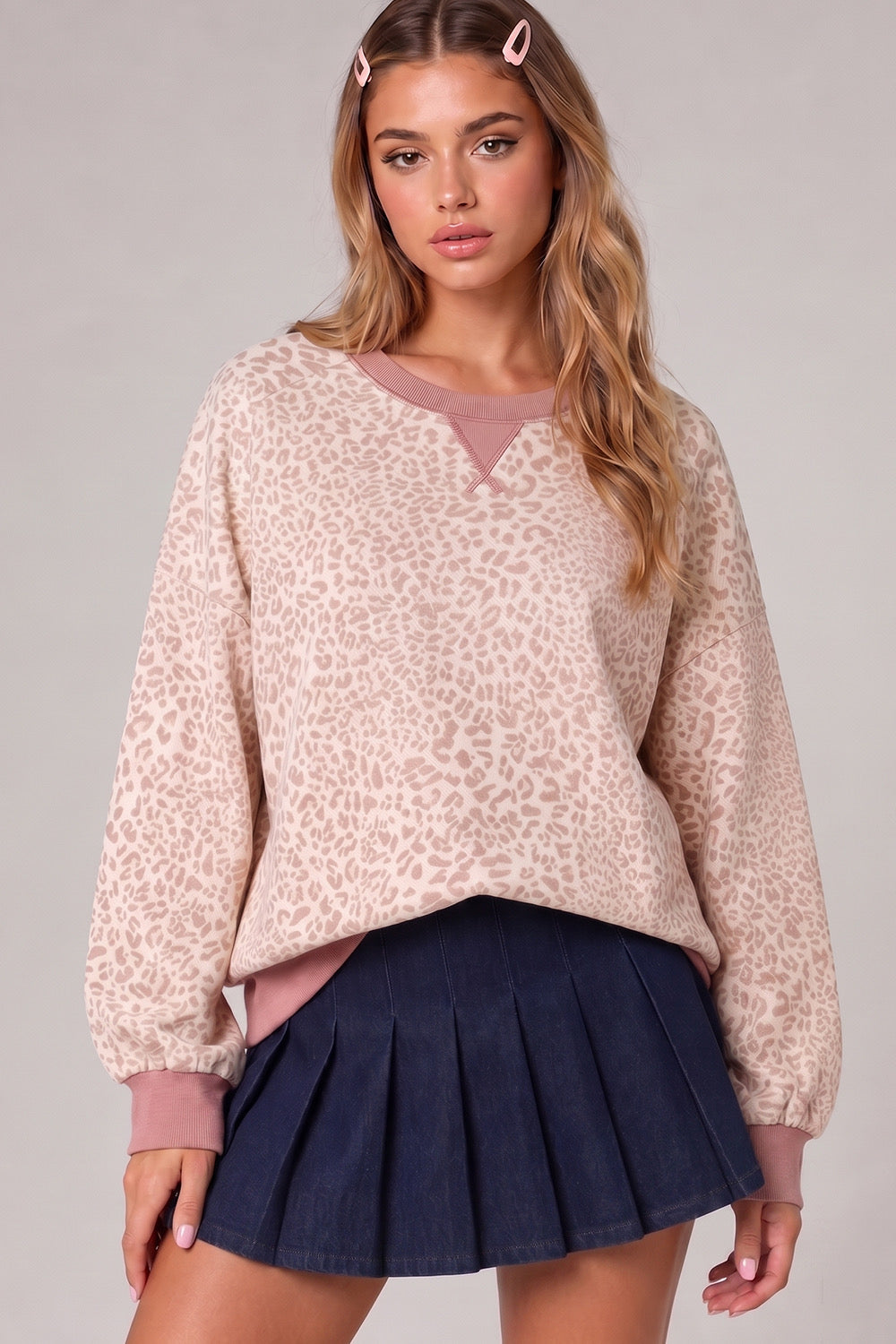 Very J- Leopard Sweatshirts