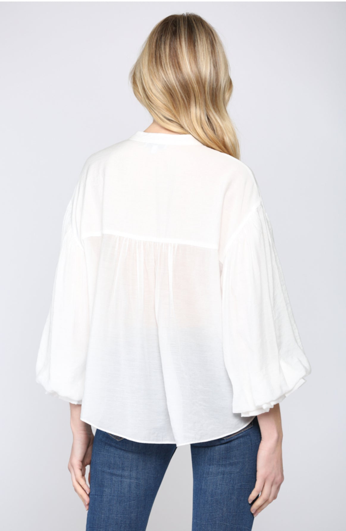 Puff Sleeve Button Down Shirt
