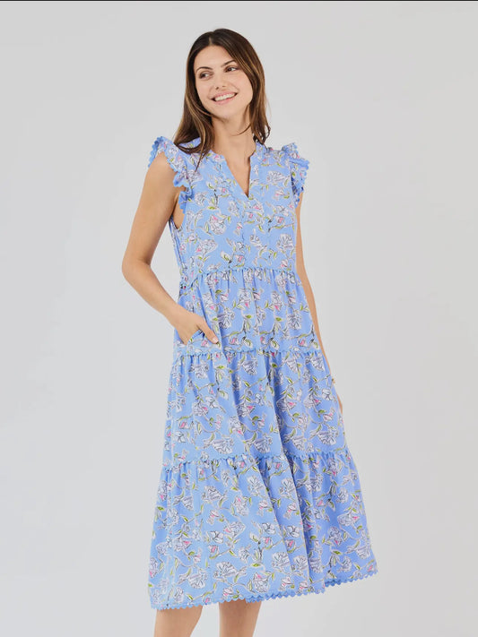 Kari Pretty Petals Blue Dress