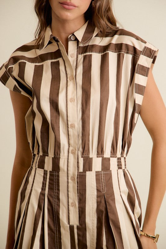 Cafe Striped Jumpsuit
