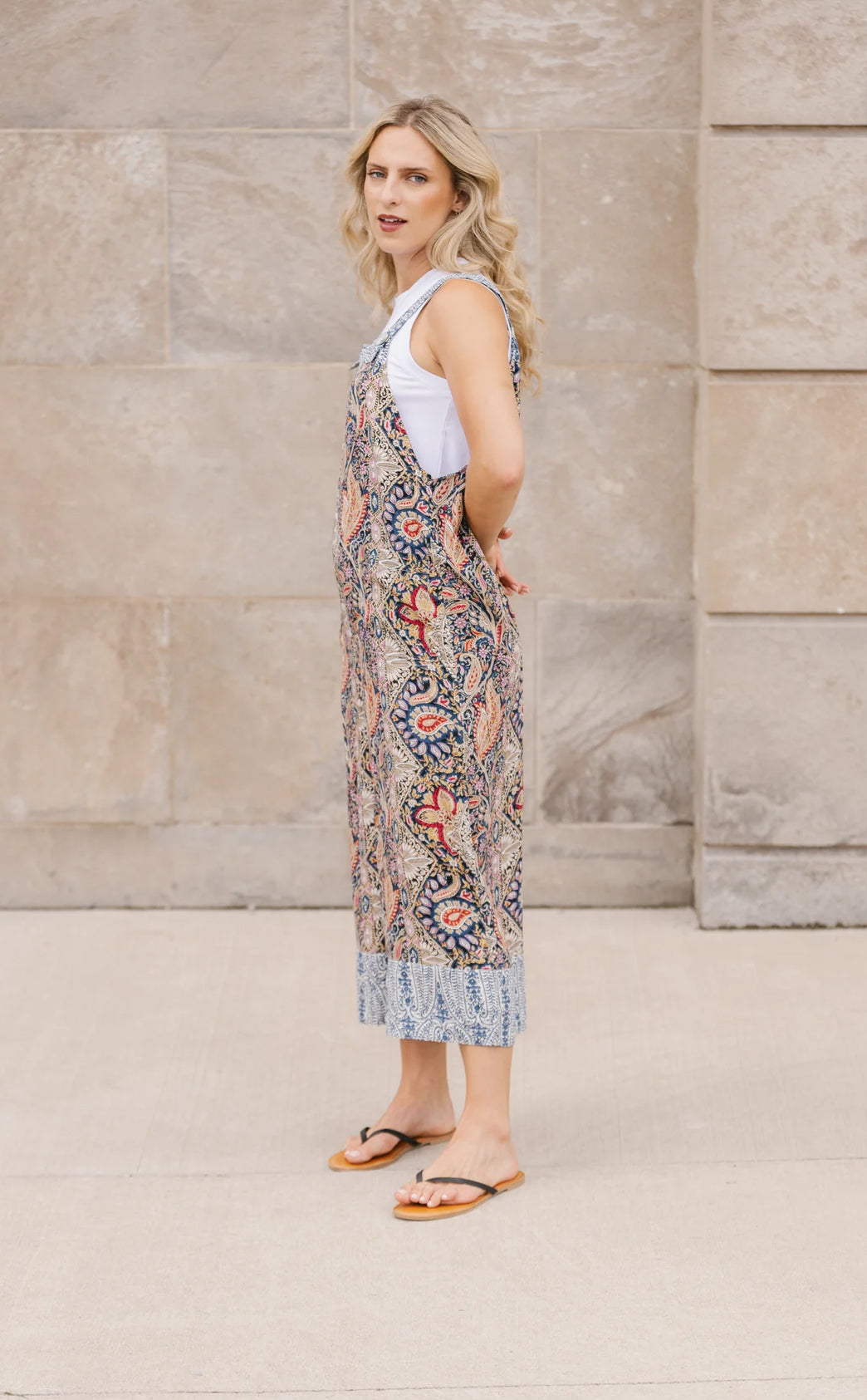 Elora Overall Vintage Up Cycled Cropped Overalls