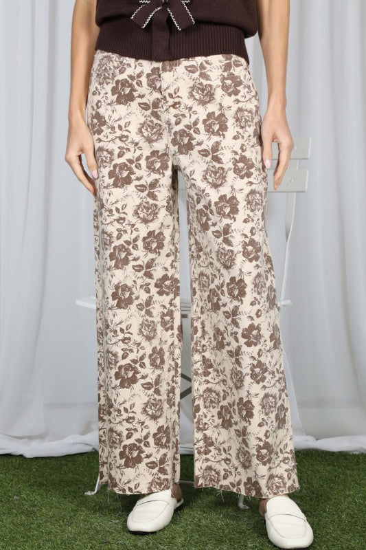 Autumn Rose Floral Pants