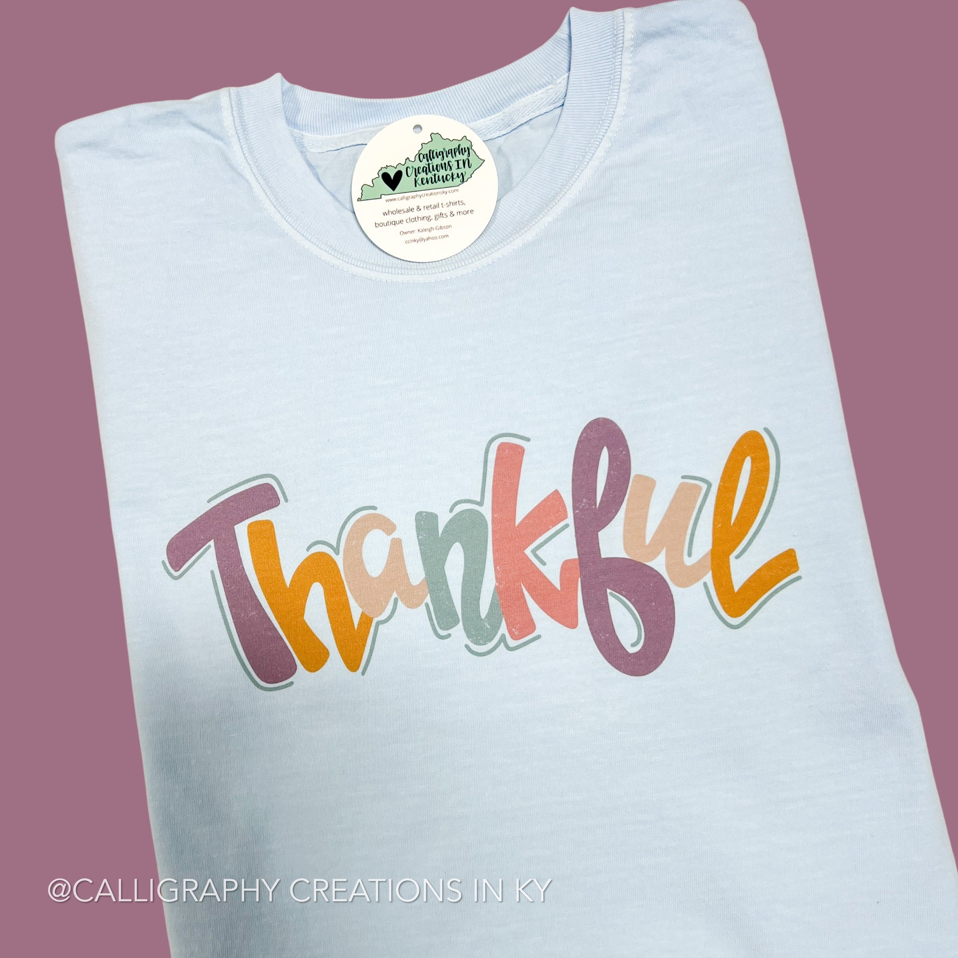 Multi Script Thankful CC Tee - Talk of the Town