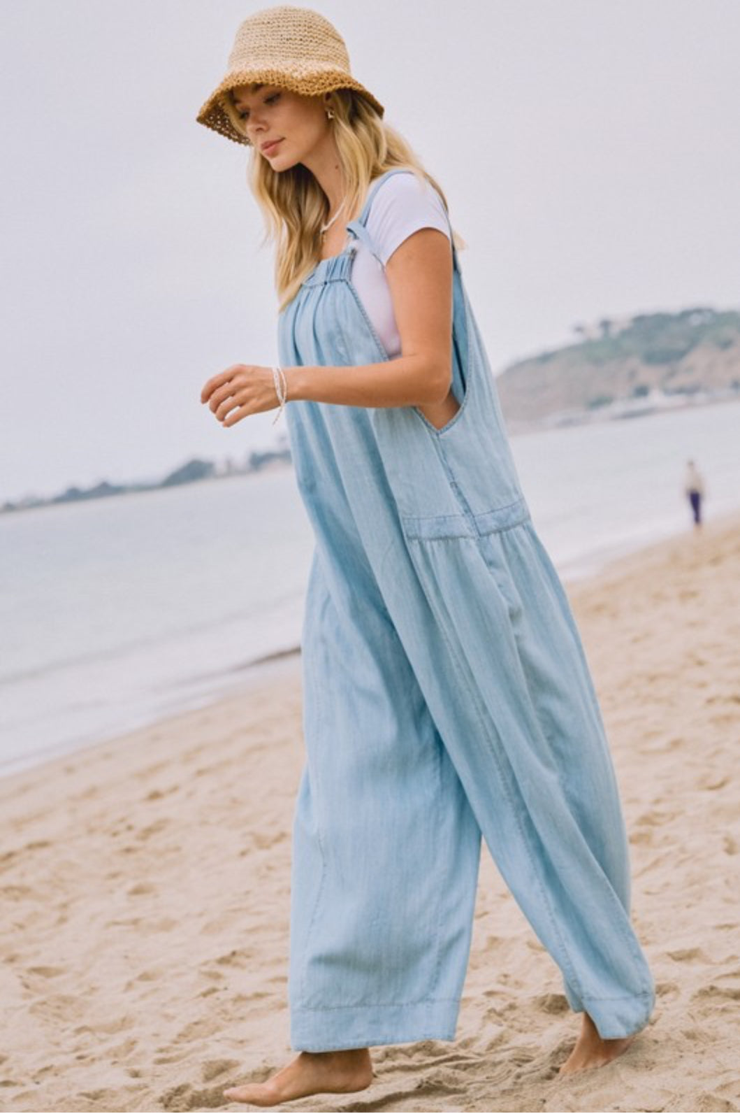 Acid Washed Barrel Jumpsuit