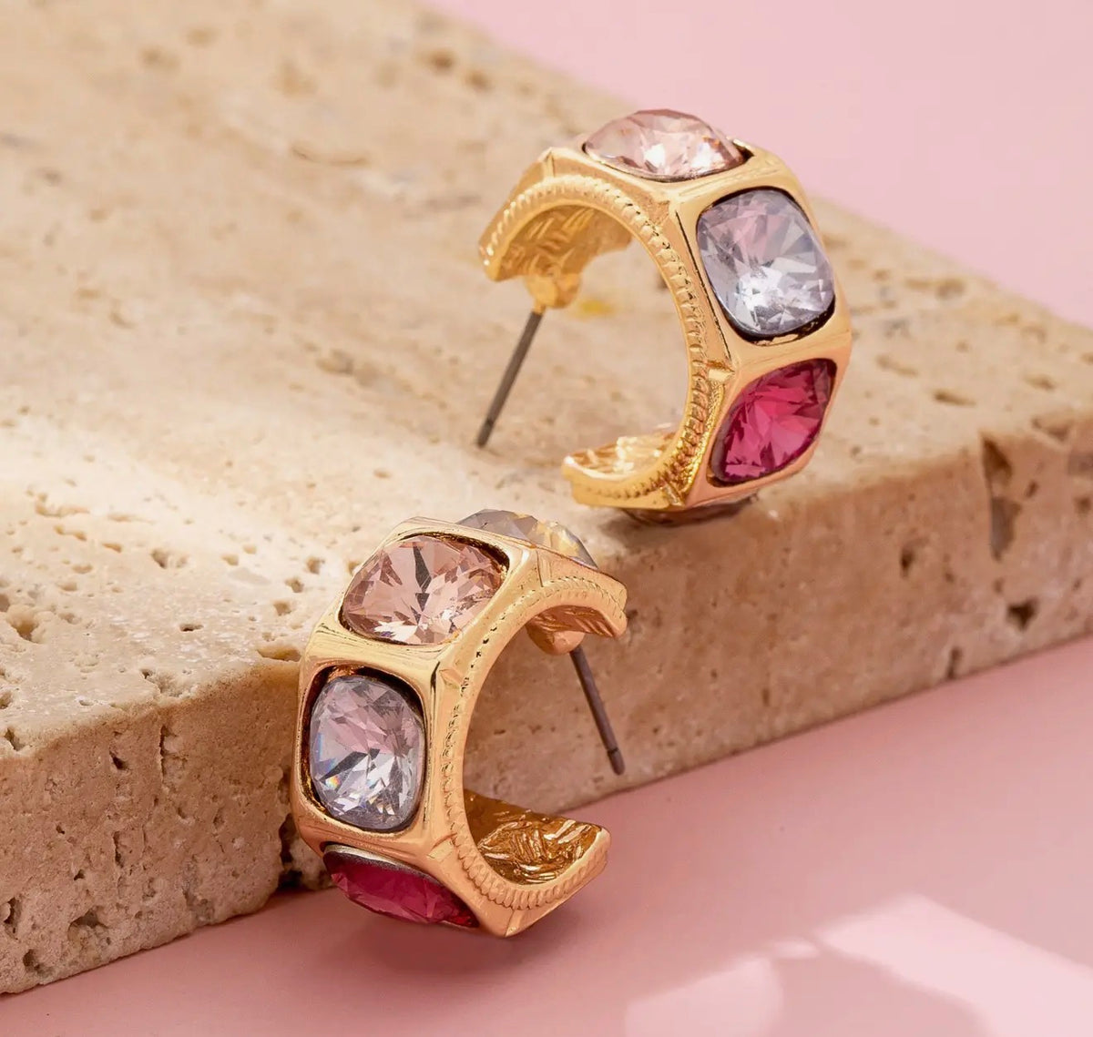 Gold Multi Tone Earrings