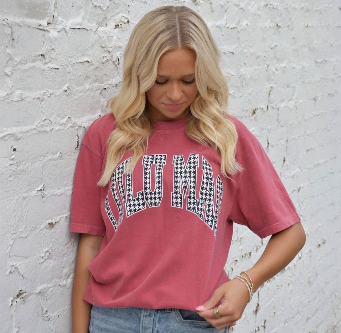 Lulu Mac Houndstooth Tee