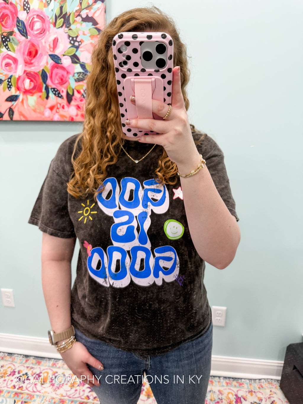 God Is Good Acid Wash Tee