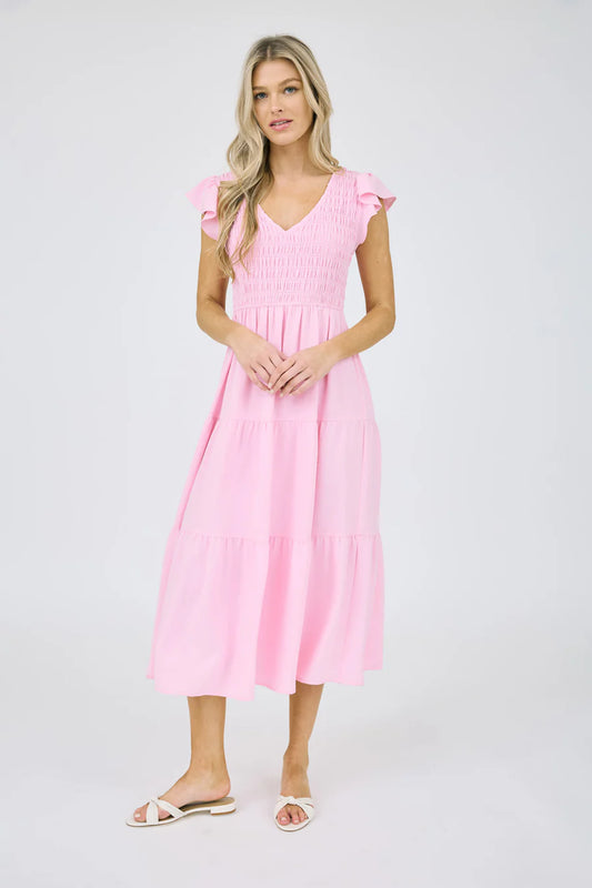 Flutter Sleeve Maxi Dress