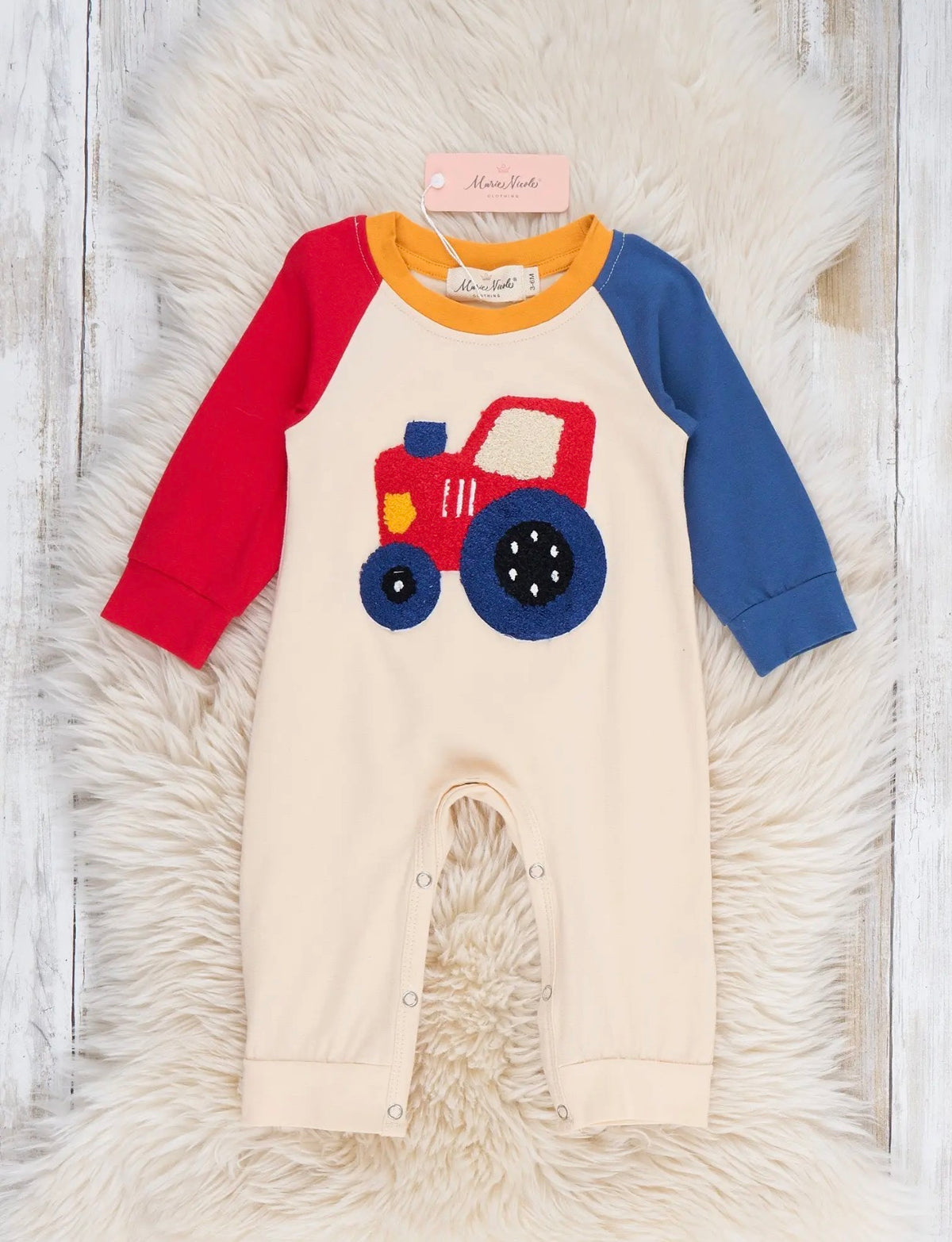 Little Red Tractor Romper