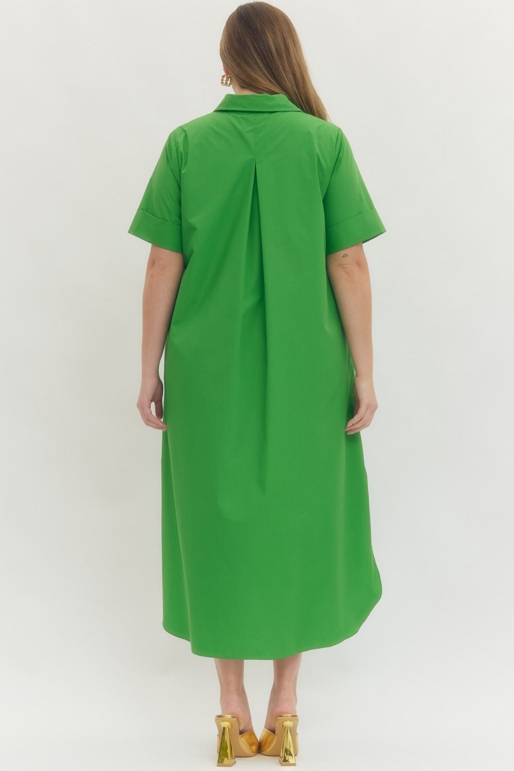 Plus Size Entro Solid Midi Dress