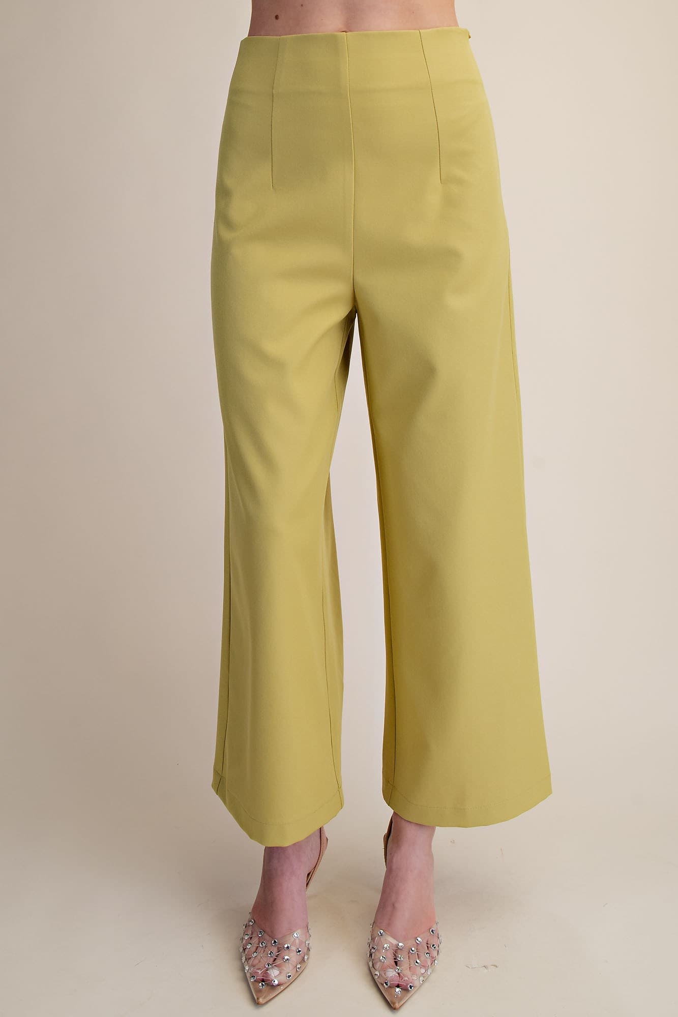 Glam-High-Waisted Wide Leg Pants