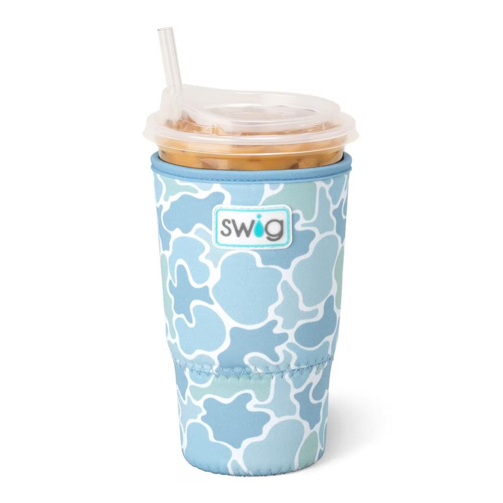 Saltwater Camo Large Swig Iced Cup Coolie