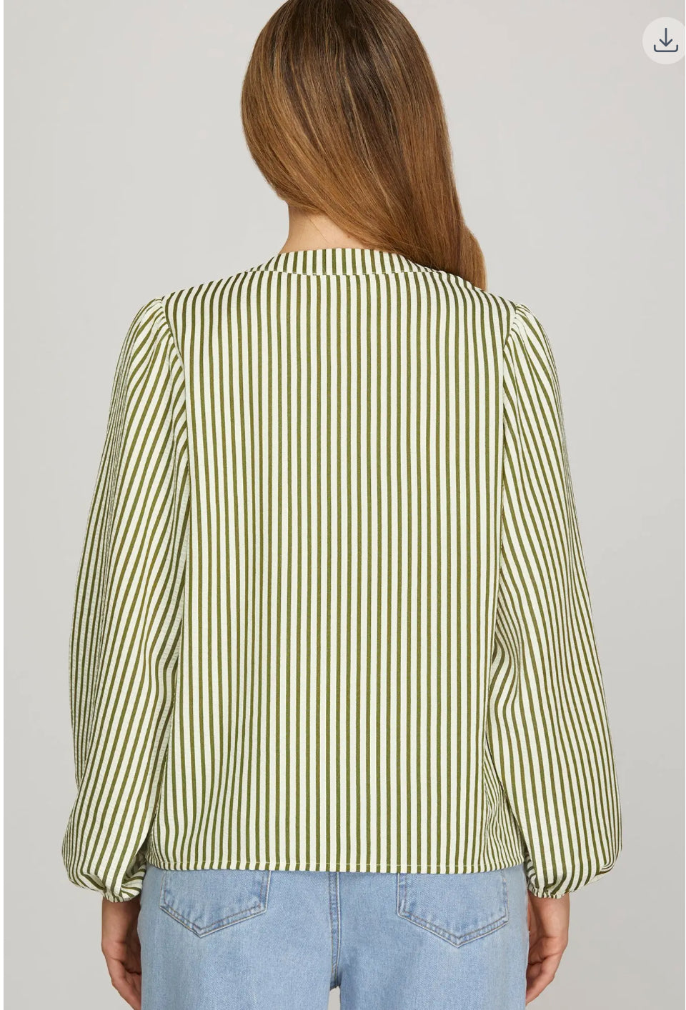 Casual Striped Fall Top - Talk of the Town