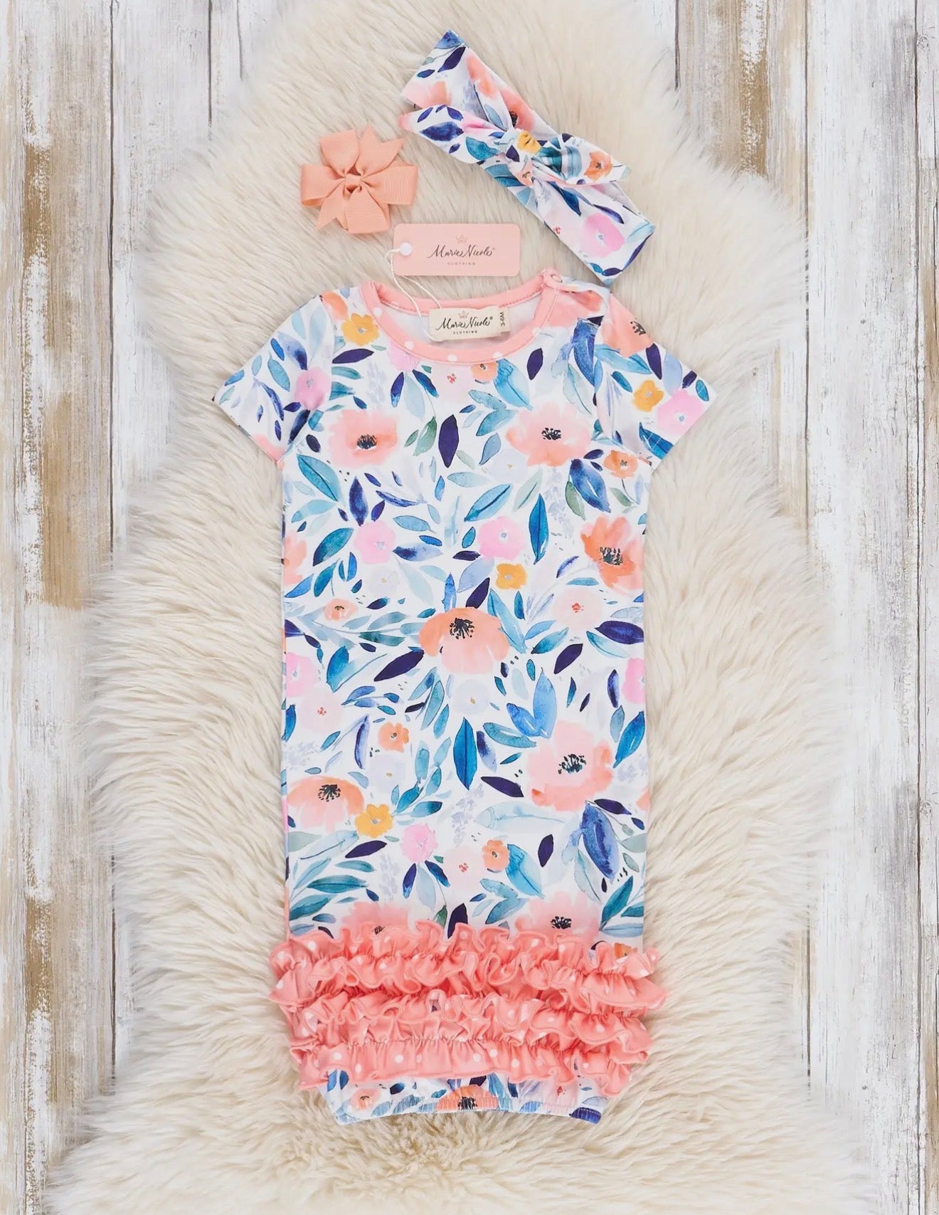 Sweet Petals Baby Gown