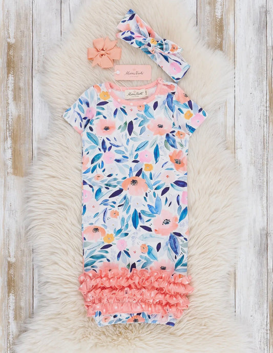 Sweet Petals Baby Gown