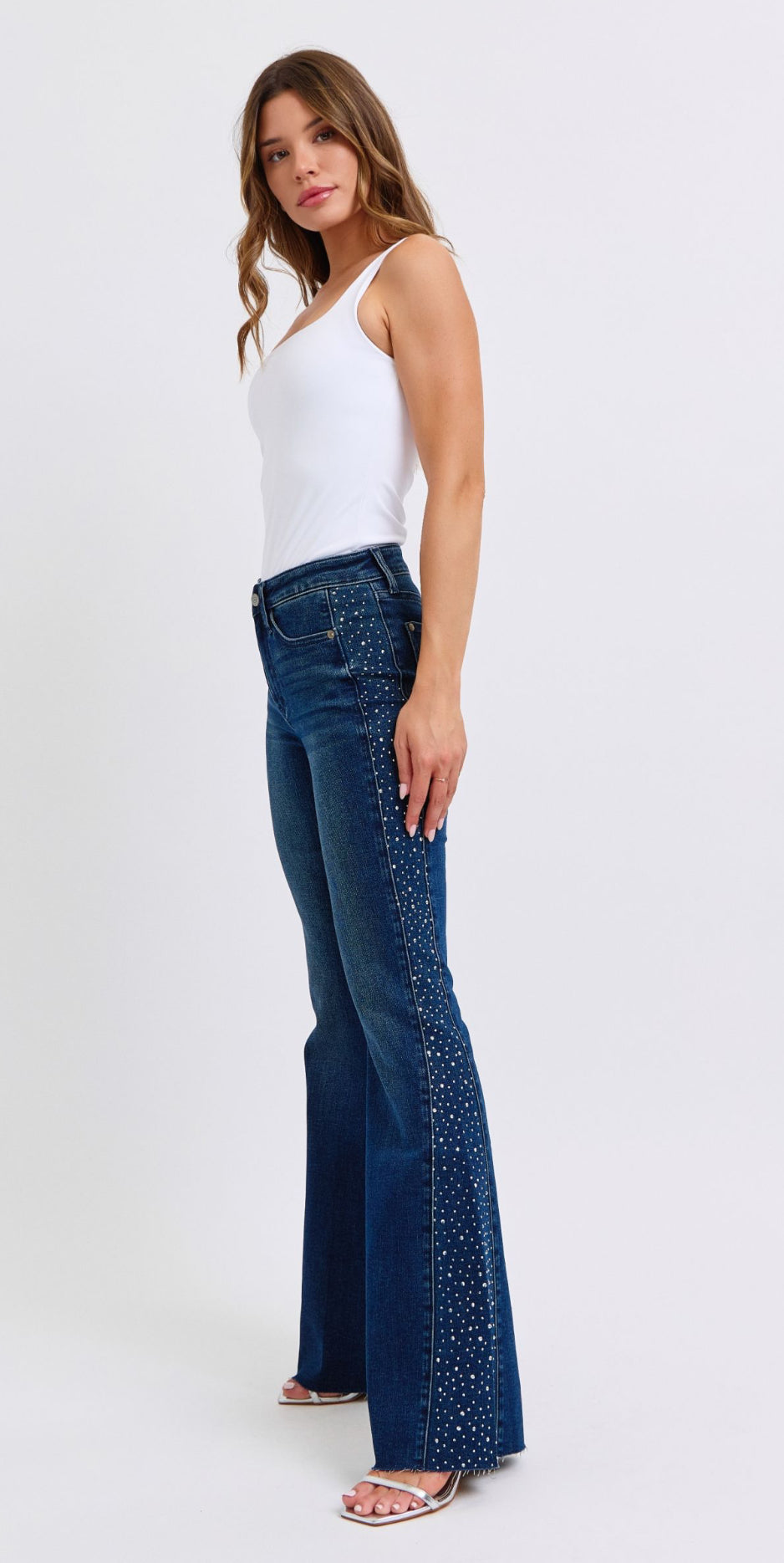 BB-Judy Blue Rhinestone Flare Jeans