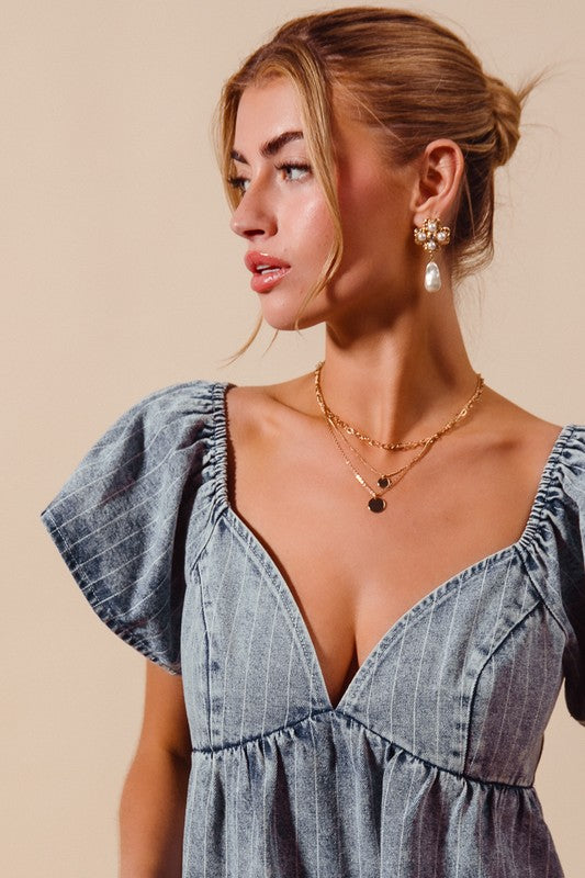Denim Daydream Top