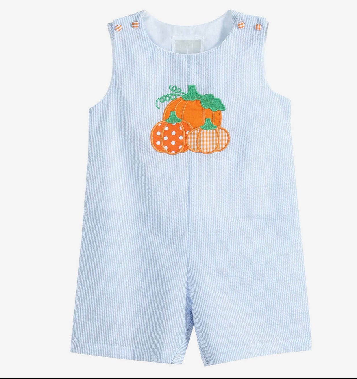 Pumpkin Patch Seersucker Romper
