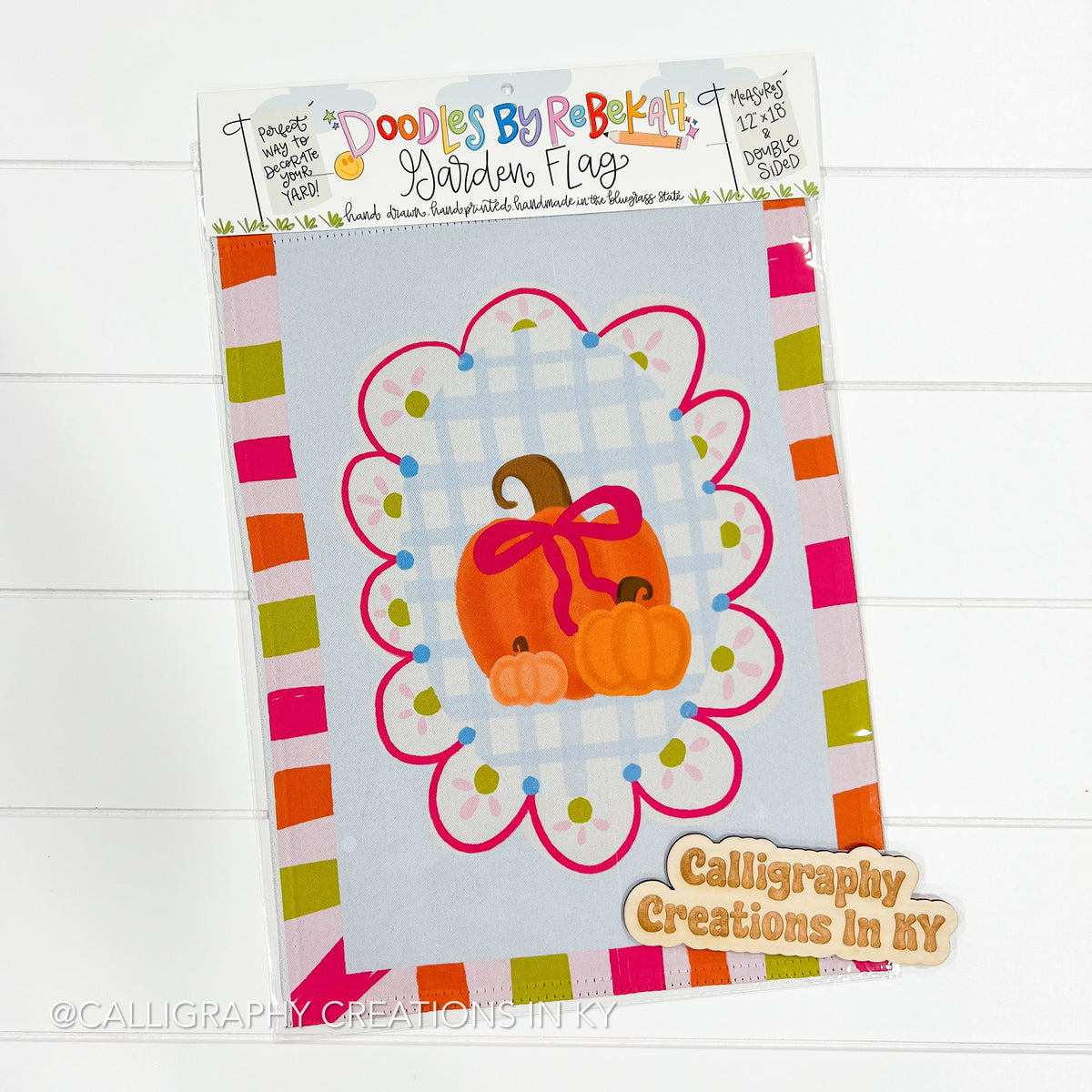 Scallop Pumpkin Garden Flag