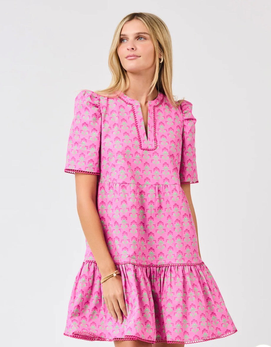 Mary Square Adeline Dress Deco Lilies