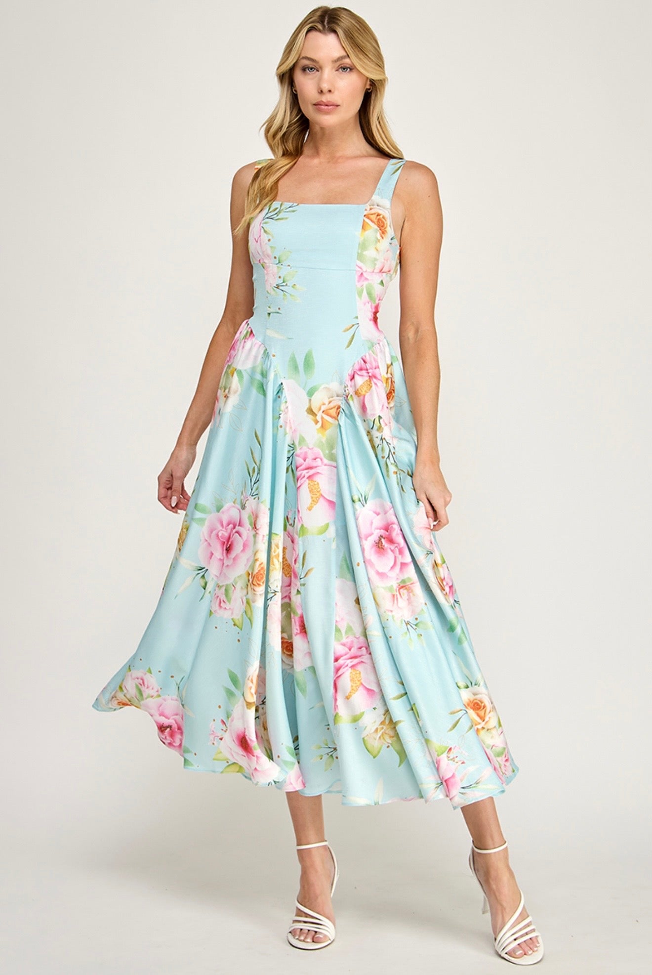 Pastel Garden Open-Back Midi Dress Talk of the Town Style Co Pastel Garden Open-Back Midi Dress Talk of the Town Style Co