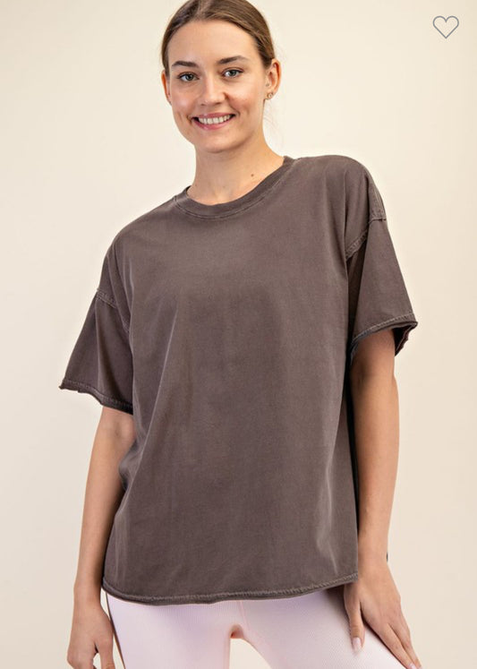 Washed Boxy Cotton Tee