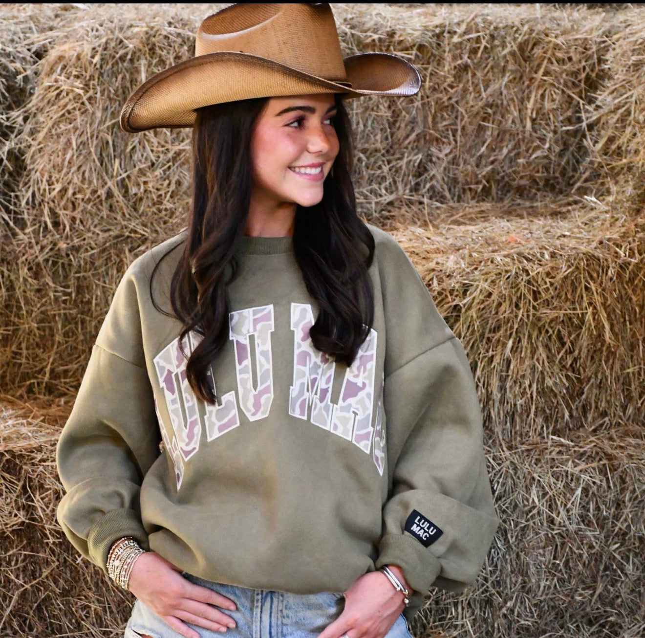 Lulu Mac Green Camo Sweatshirt