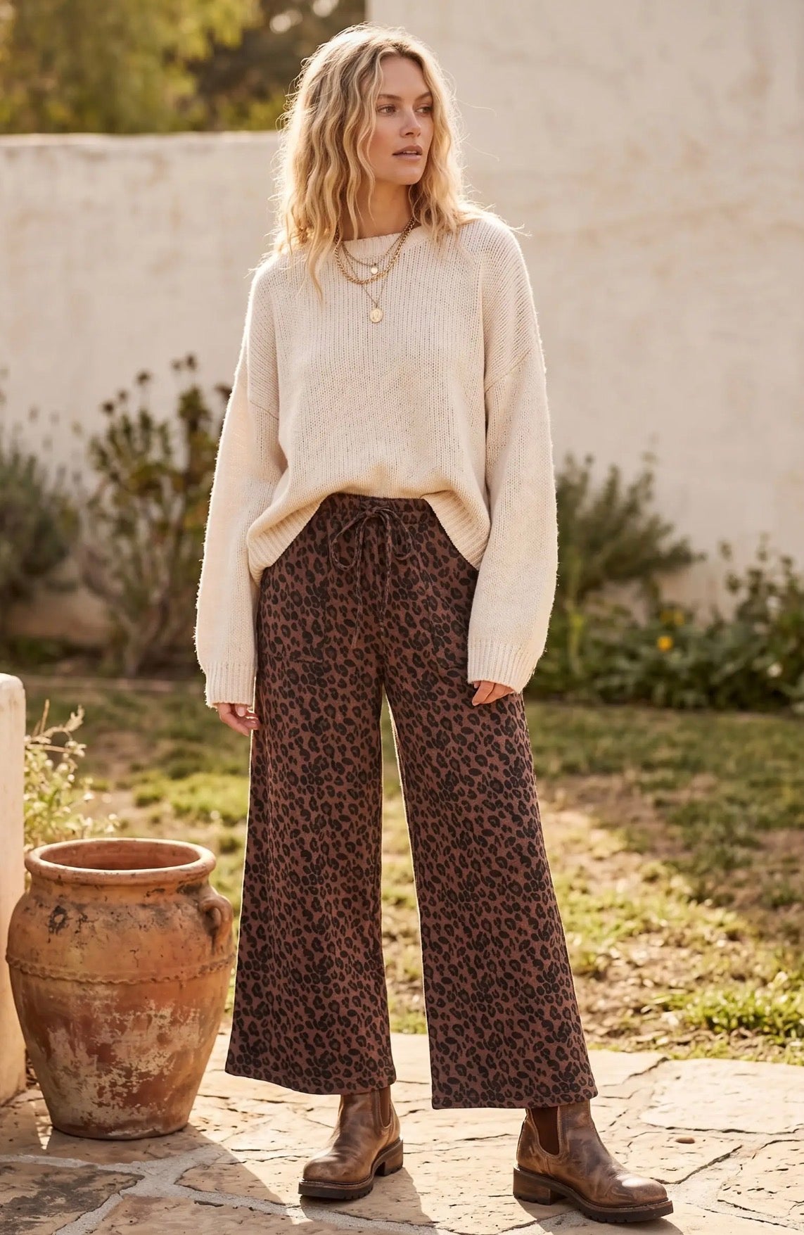 Espresso Wild Side Leopard Pants