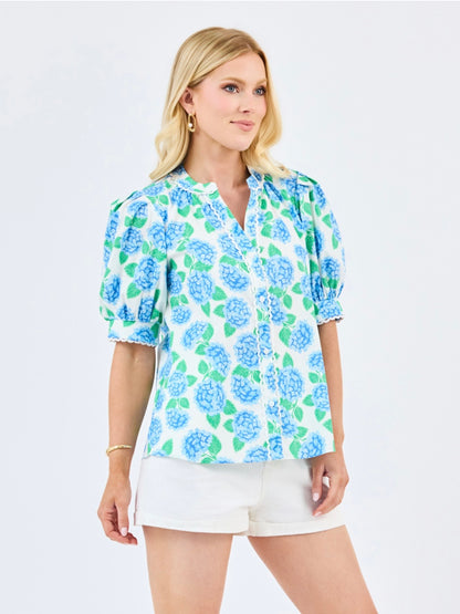 Mary Square Elaine Top Summerfair Blue