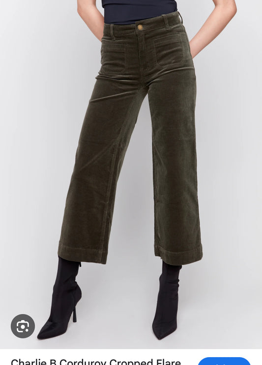 BB-Cropped Flare Corduroy Trouser - Talk of the Town