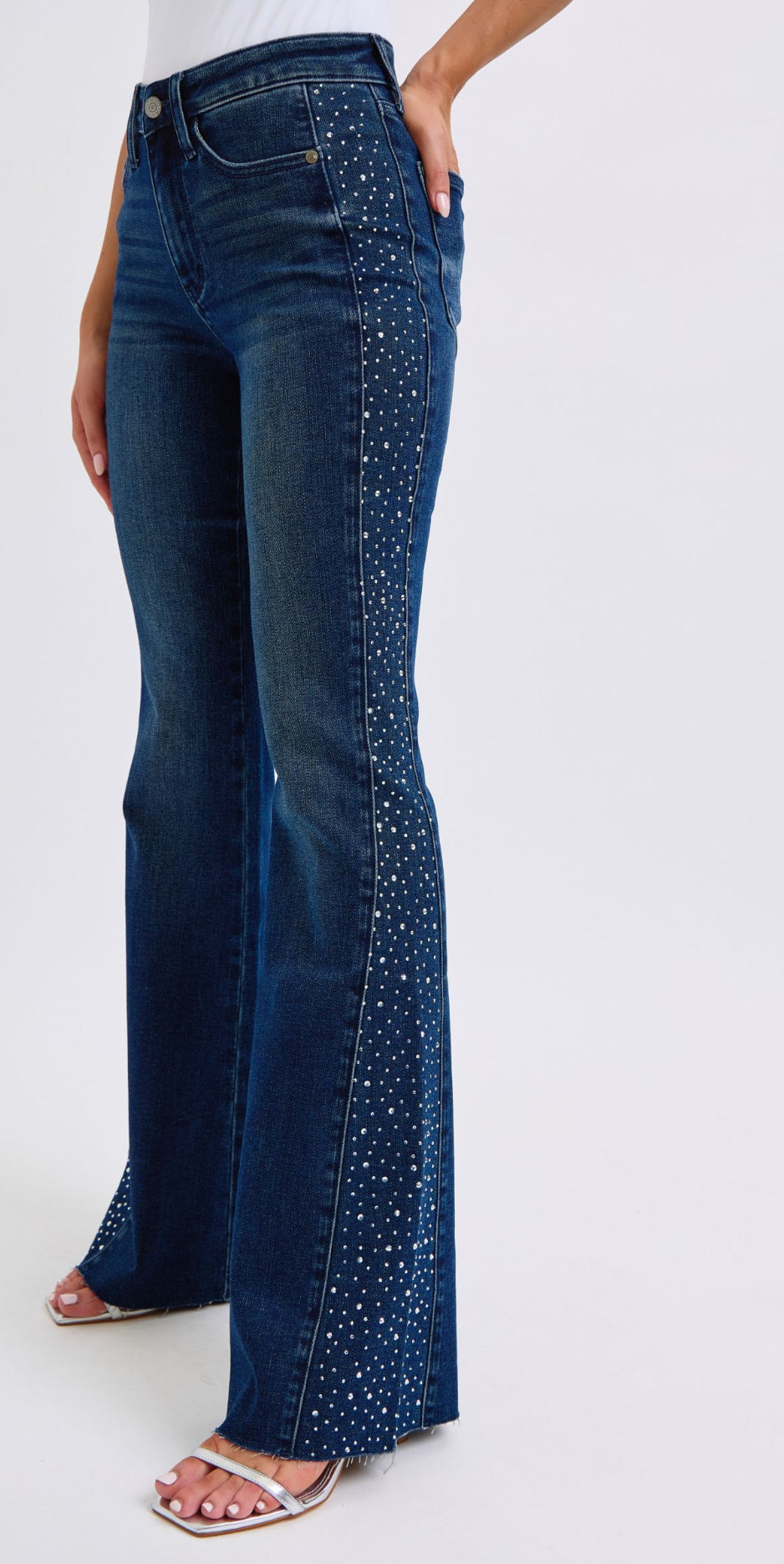 BB-Judy Blue Rhinestone Flare Jeans