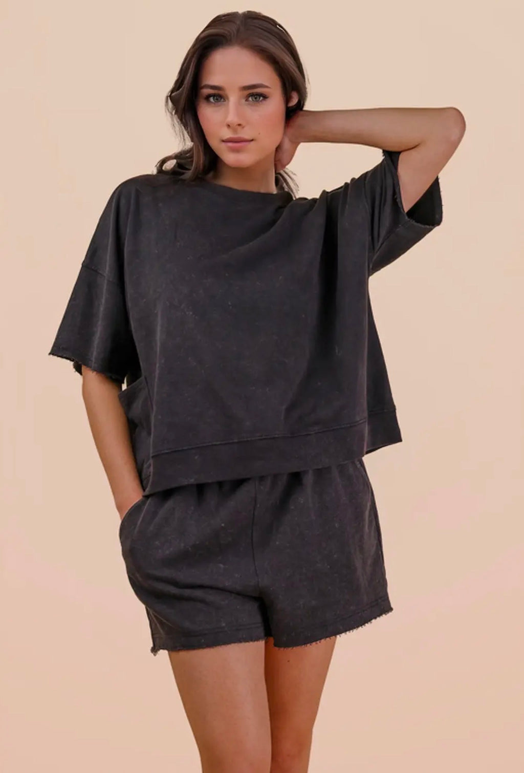 Plus Size Very J Washed Weekend Set