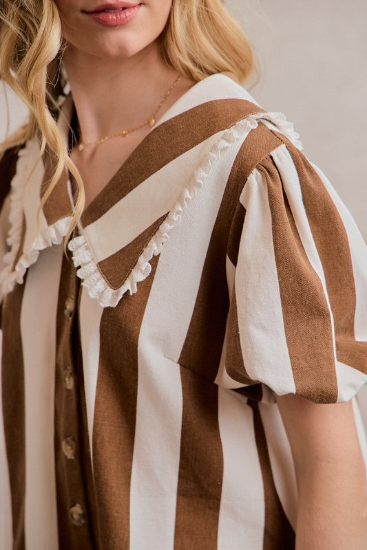 Brown Sugar Striped Dress