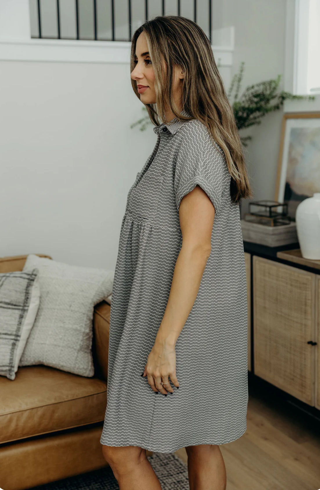Women’s Mikarose The Zuri Shirt Dress – Fit & Flare Knee-Length with Pockets